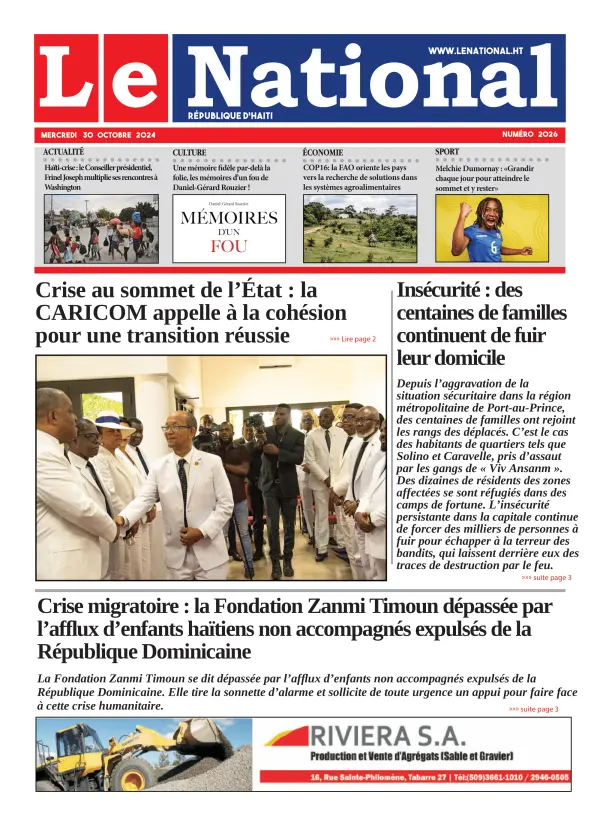 Une de l'édition 2026