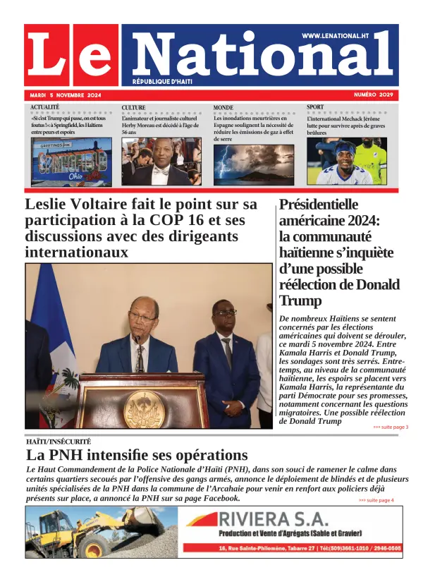 Une de l'édition 2029