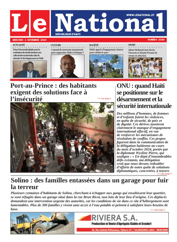 Une de l'édition 2030