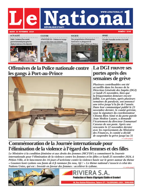 Une de l'édition 2043