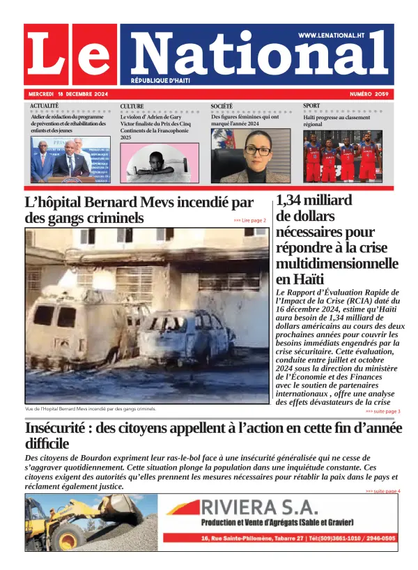 Une de l'édition 2059