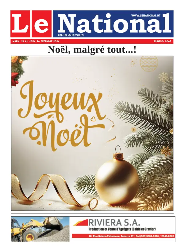 Une de l'édition 2063