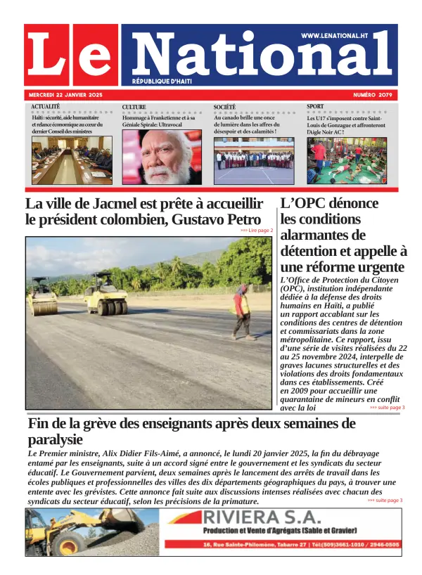 Une de l'édition 2079