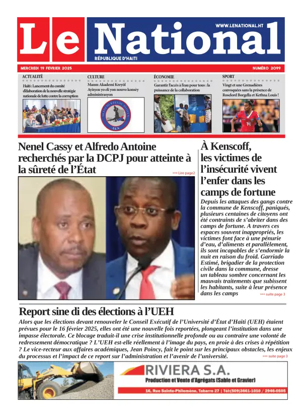 Une de l'édition 2099