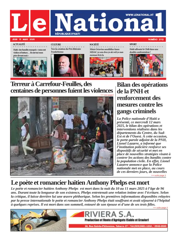 Une de l'édition 2112