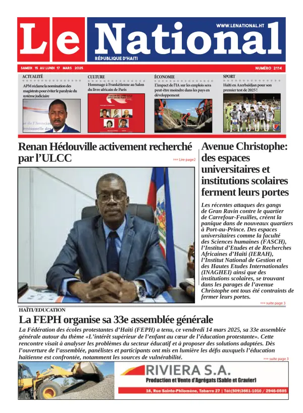 Une de l'édition 2114