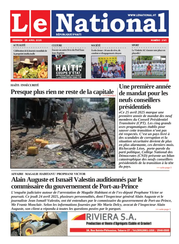 Une de l'édition 2141