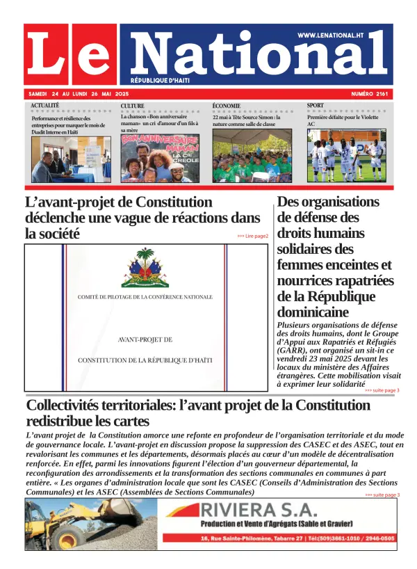 Une de l'édition 2161