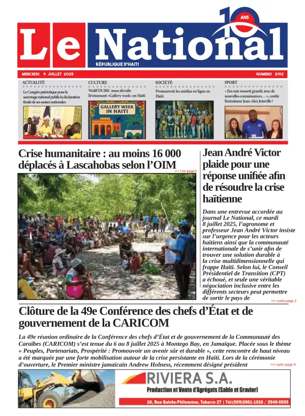 Une de l'édition 2192