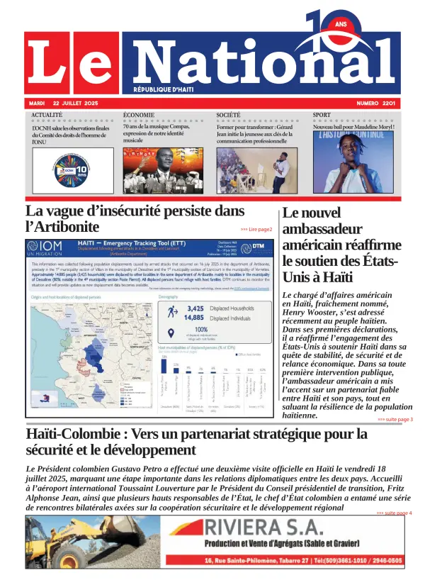 Une de l'édition 2201