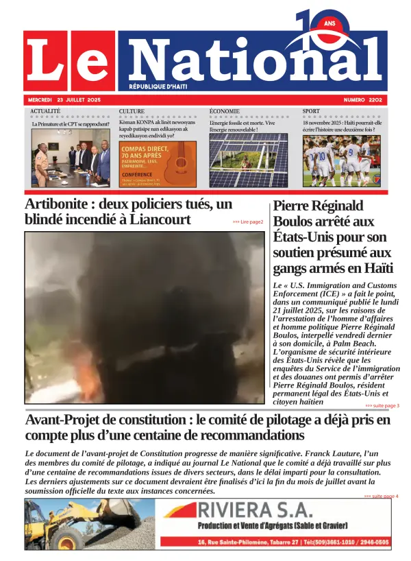 Une de l'édition 2202