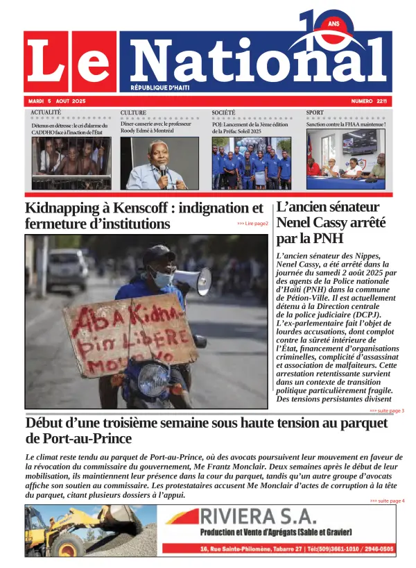 Une de l'édition 2211