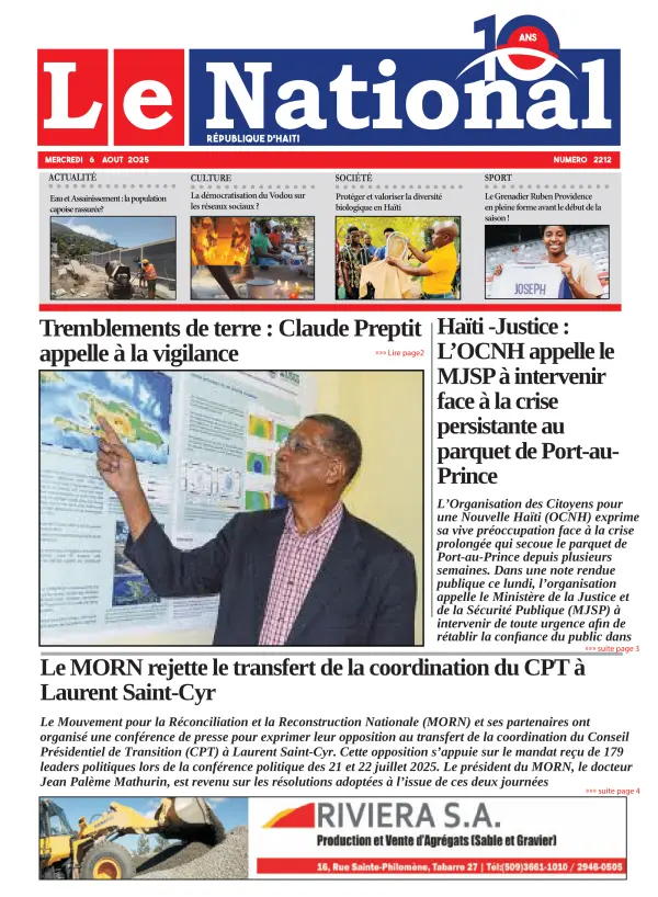 Une de l'édition 2212