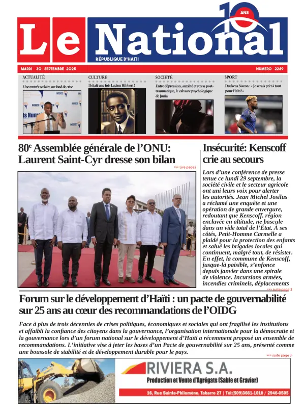 Une de l'édition 2249