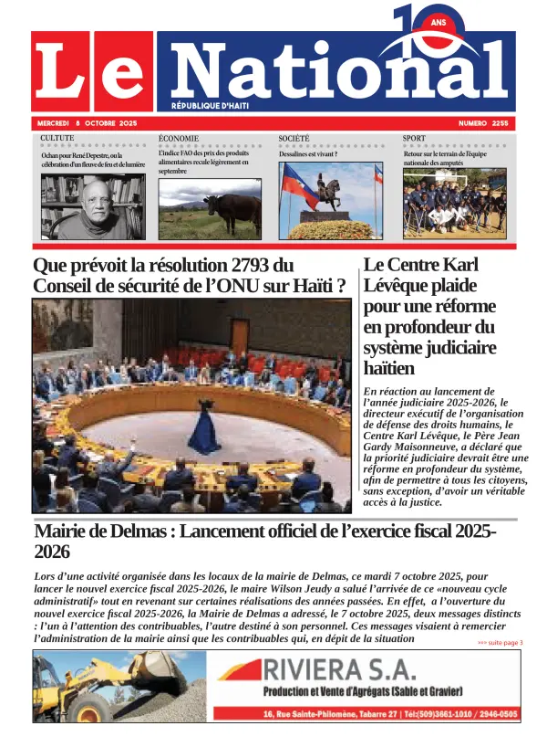 Une de l'édition 2255