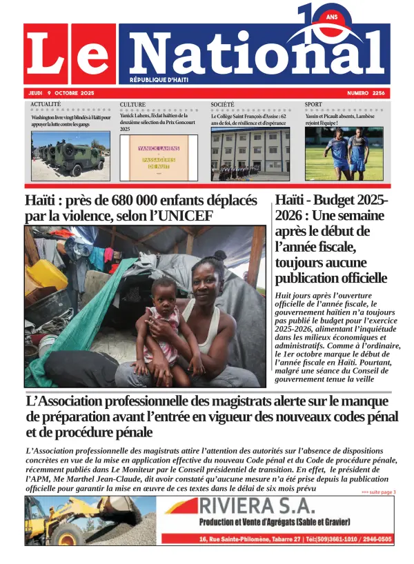 Une de l'édition 2256