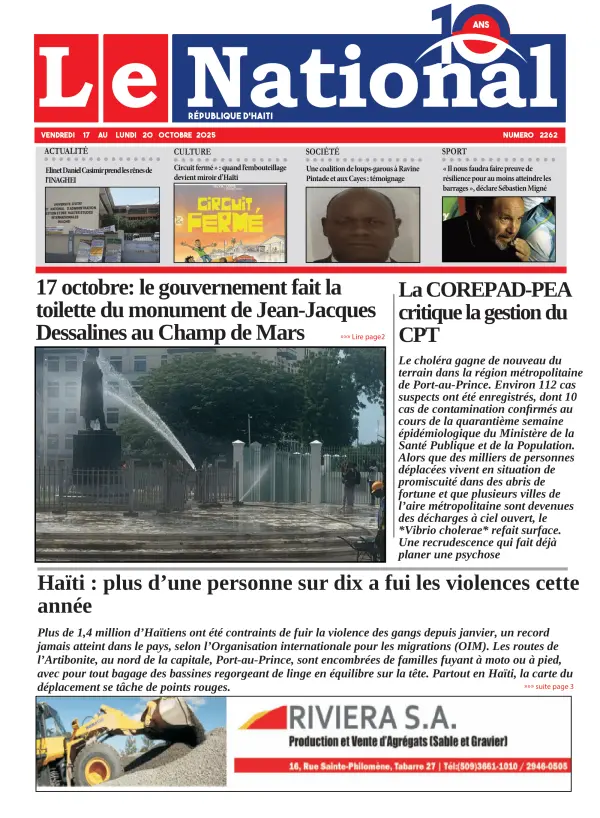 Une de l'édition 2262