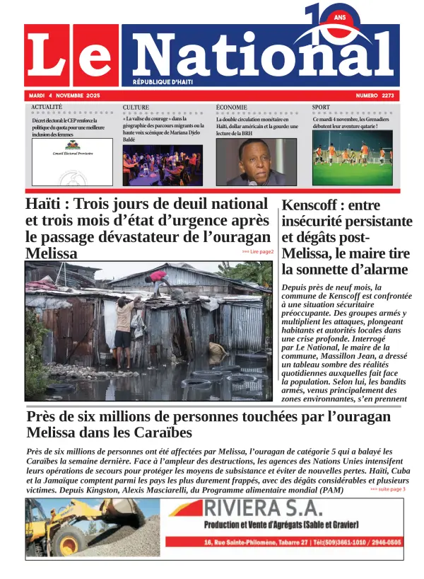 Une de l'édition 2273