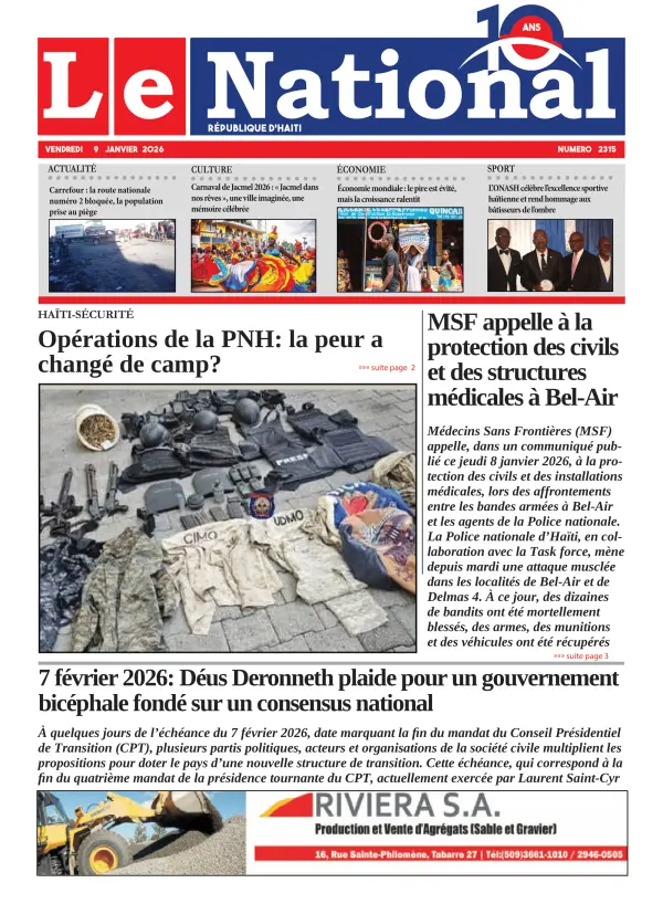 Une de l'édition 2315
