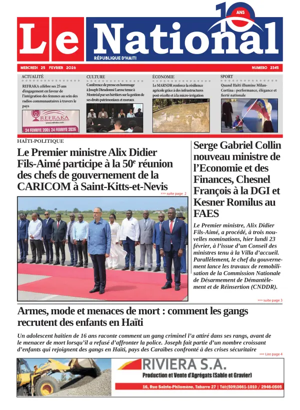 Une de l'édition 2345