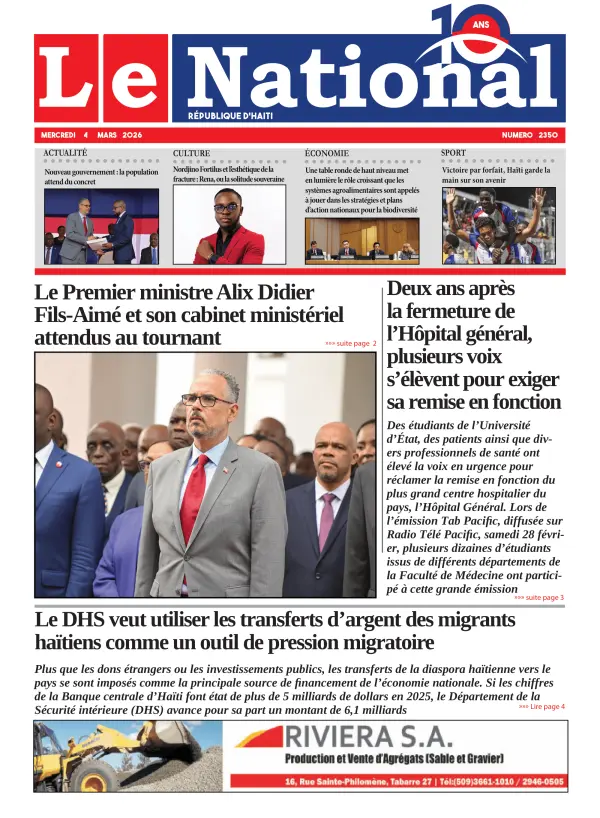 Une de l'édition 2350