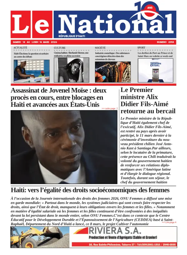 Une de l'édition 2358