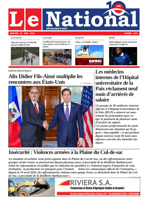 Une de l'édition 2384