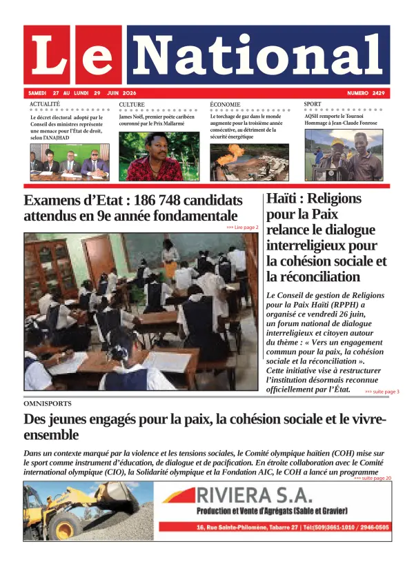 Une de l'édition 2429