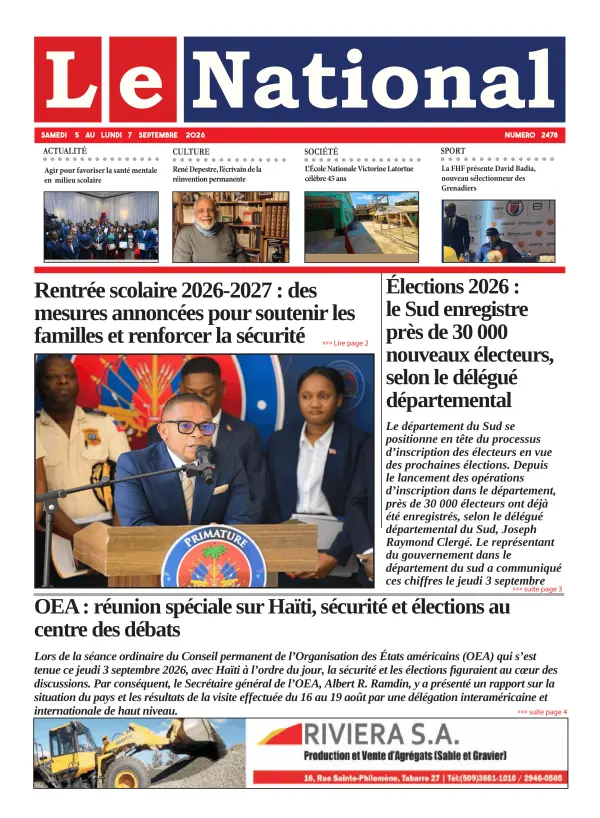 Une de l'édition 2478