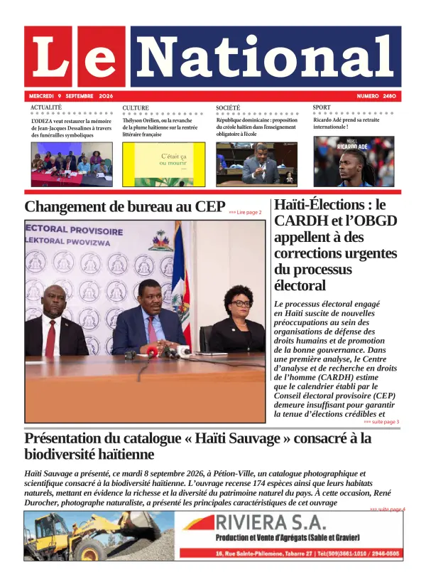 Une de l'édition 2480