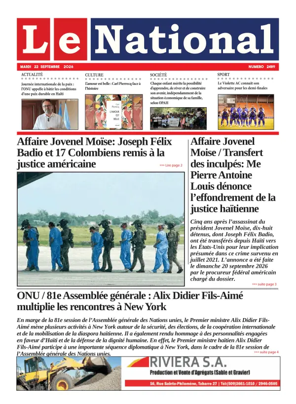 Une de l'édition 2489