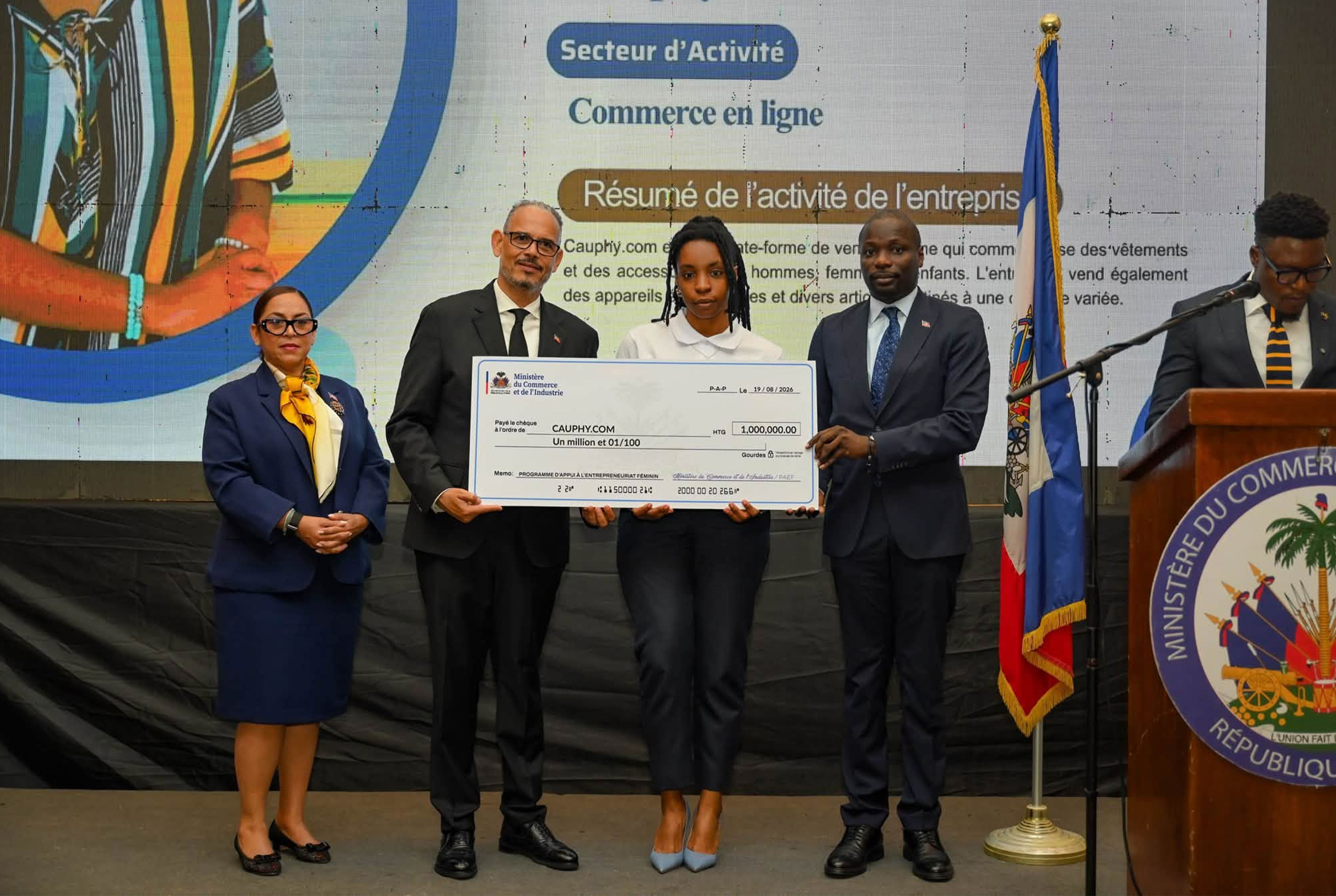 Le MCI remet des chèques à 242 projets pour soutenir l’entrepreneuriat en Haïti