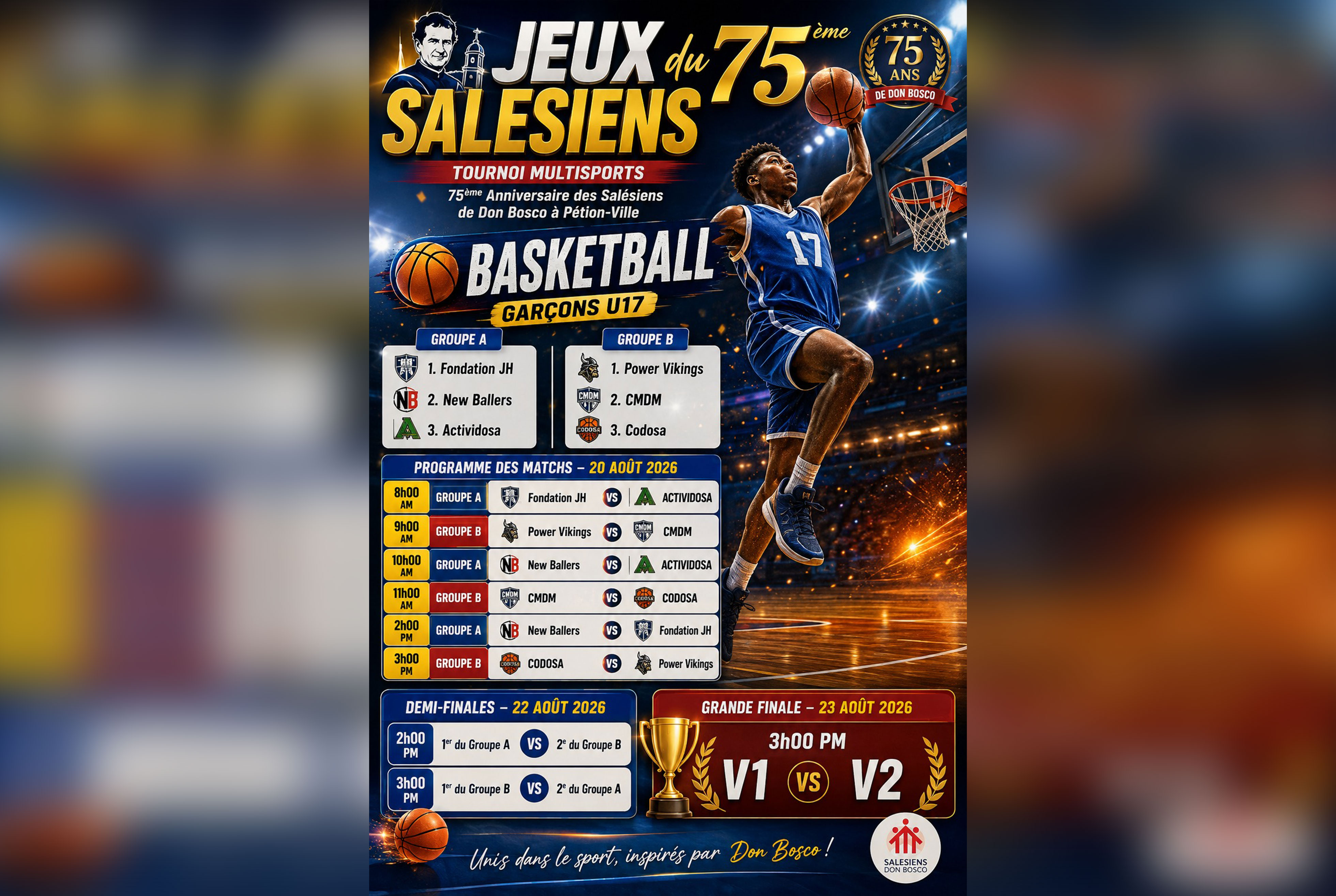 Tournoi multisport pour le 75e anniversaire des Salésiens de Pétion-Ville