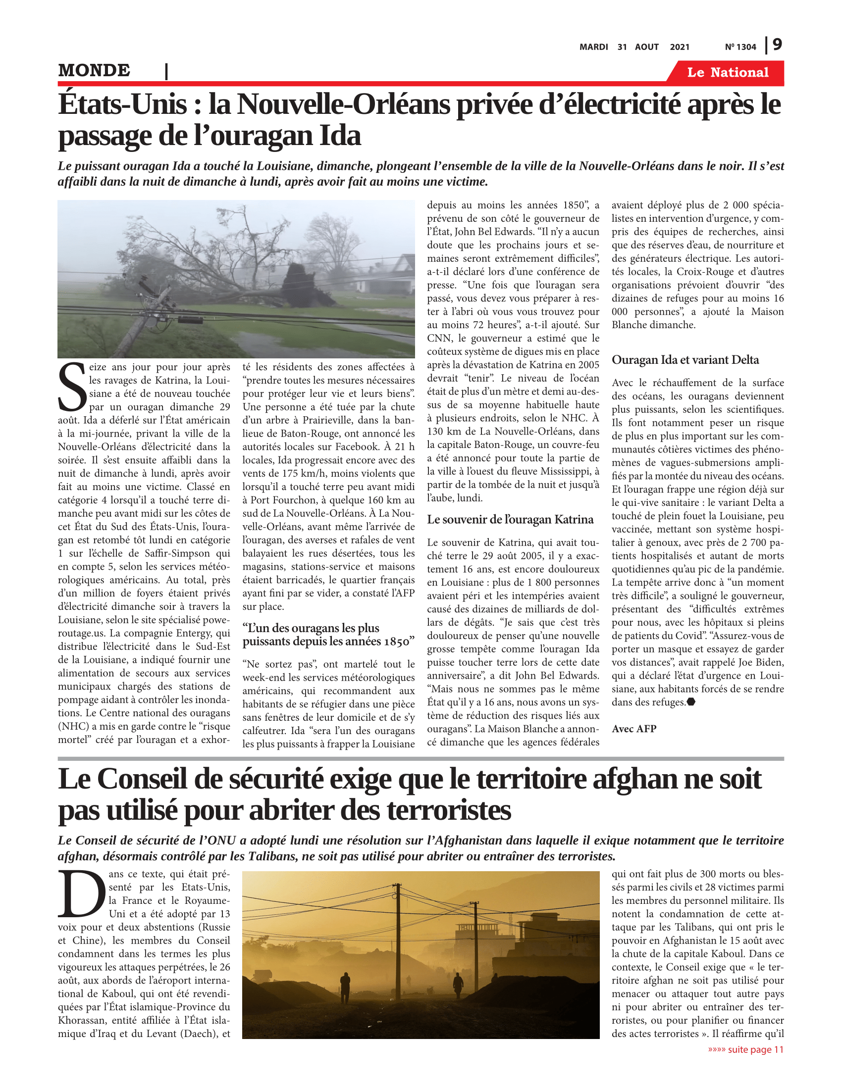 Page 9 de l'édition 1304