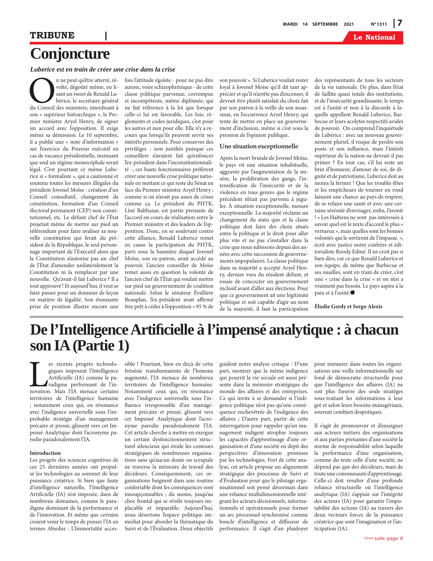 Page 7 de l'édition 1311