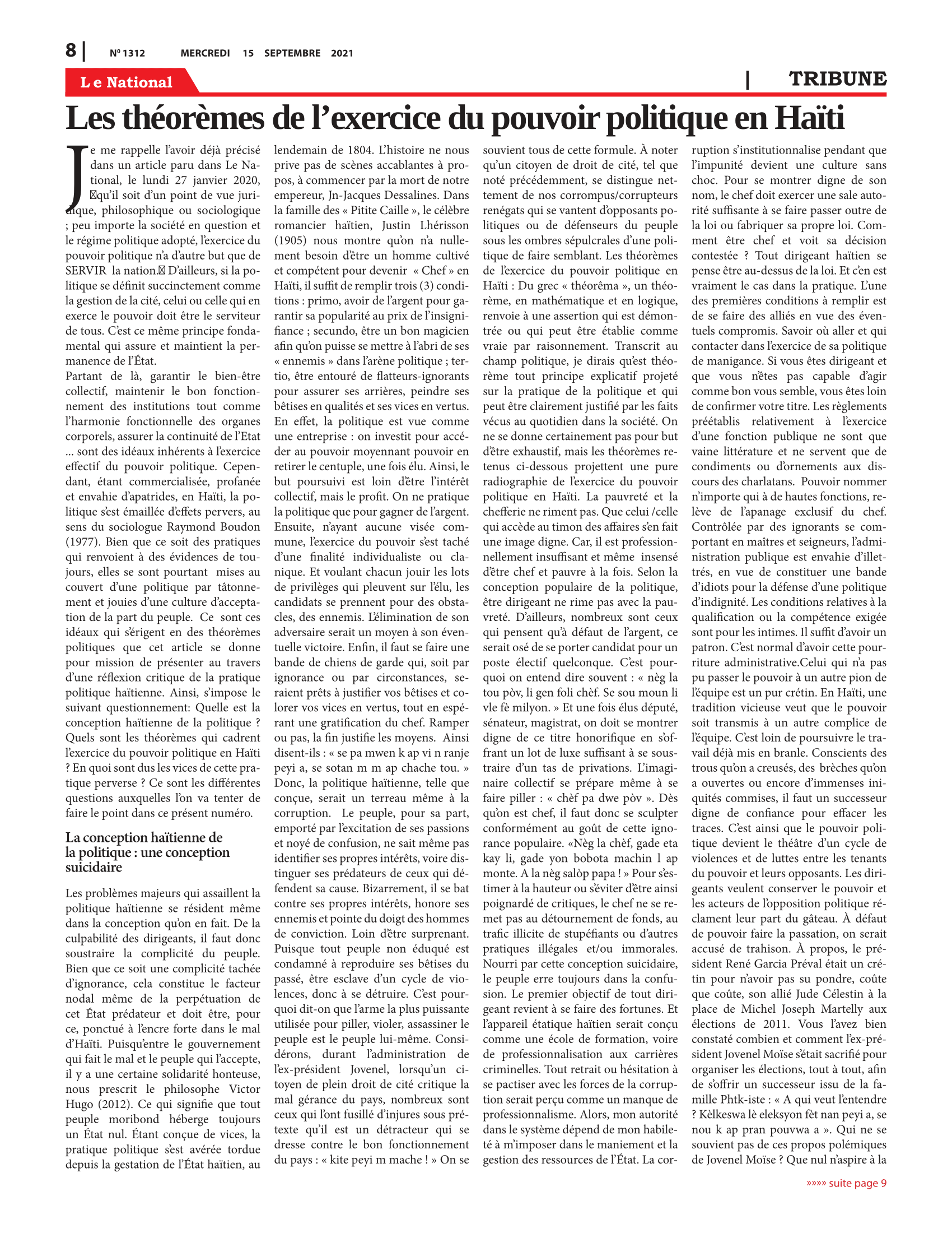 Page 8 de l'édition 1312