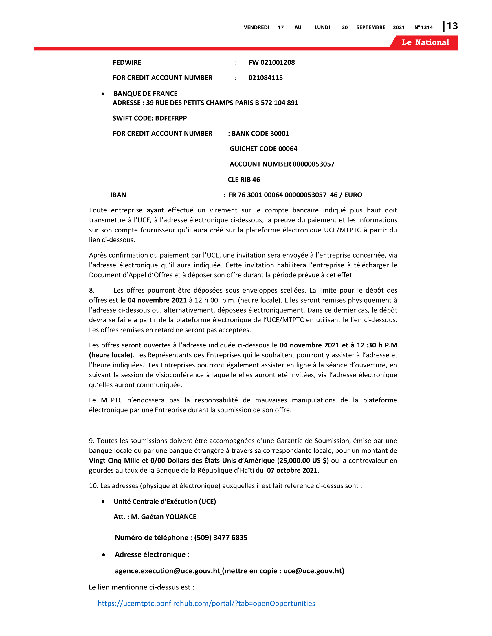 Page 13 de l'édition 1314