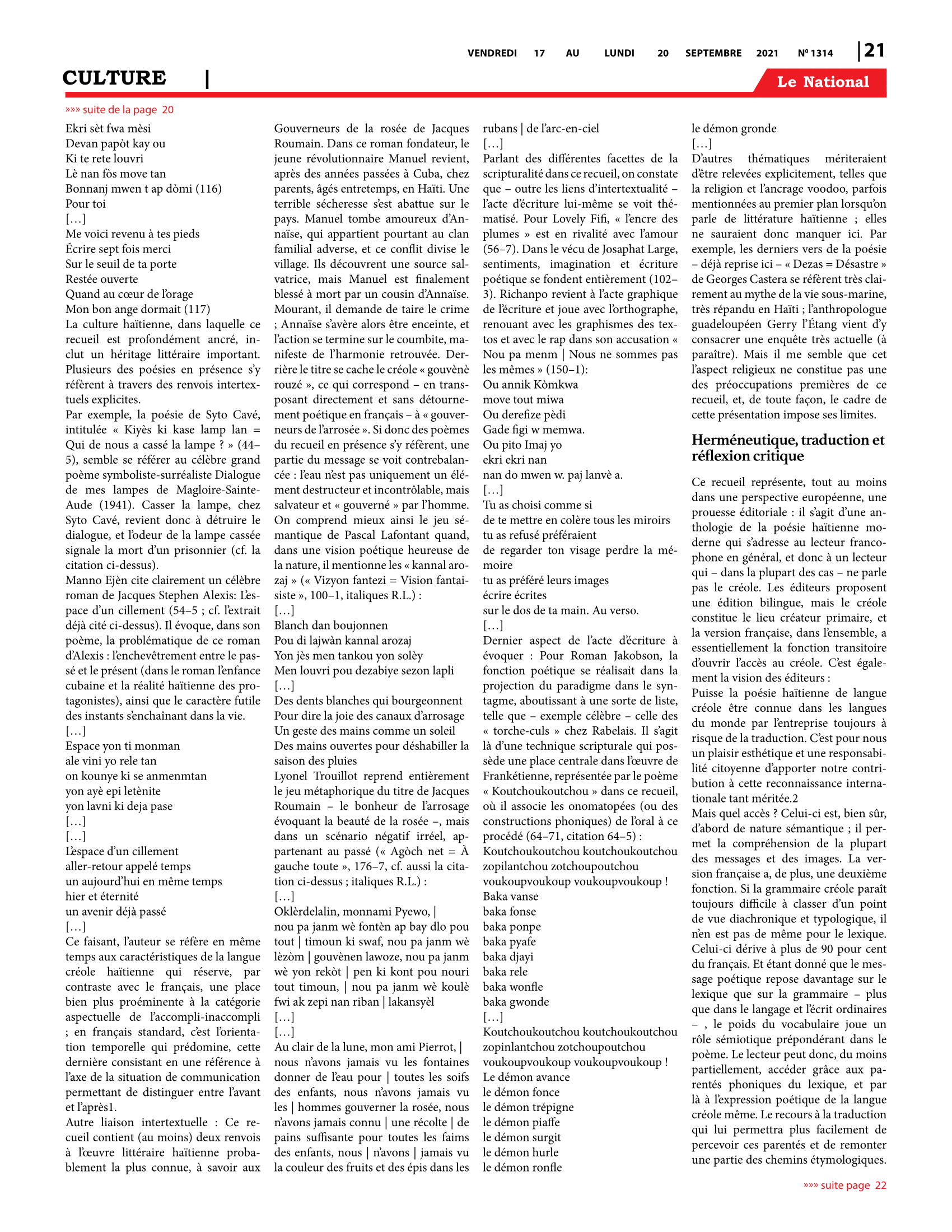 Page 21 de l'édition 1314