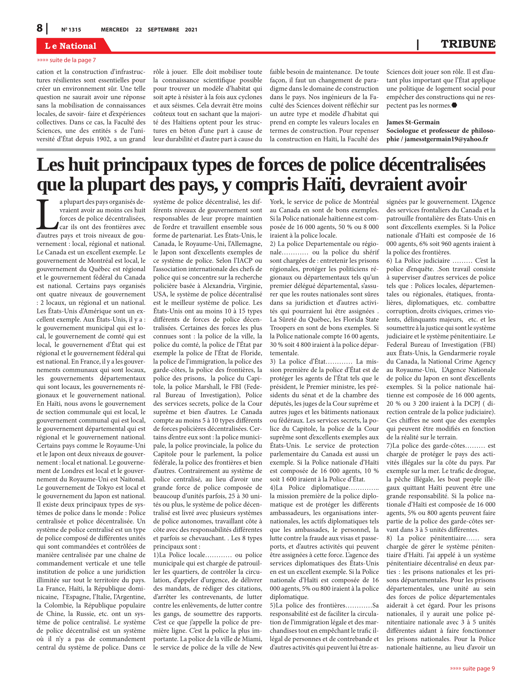 Page 8 de l'édition 1315