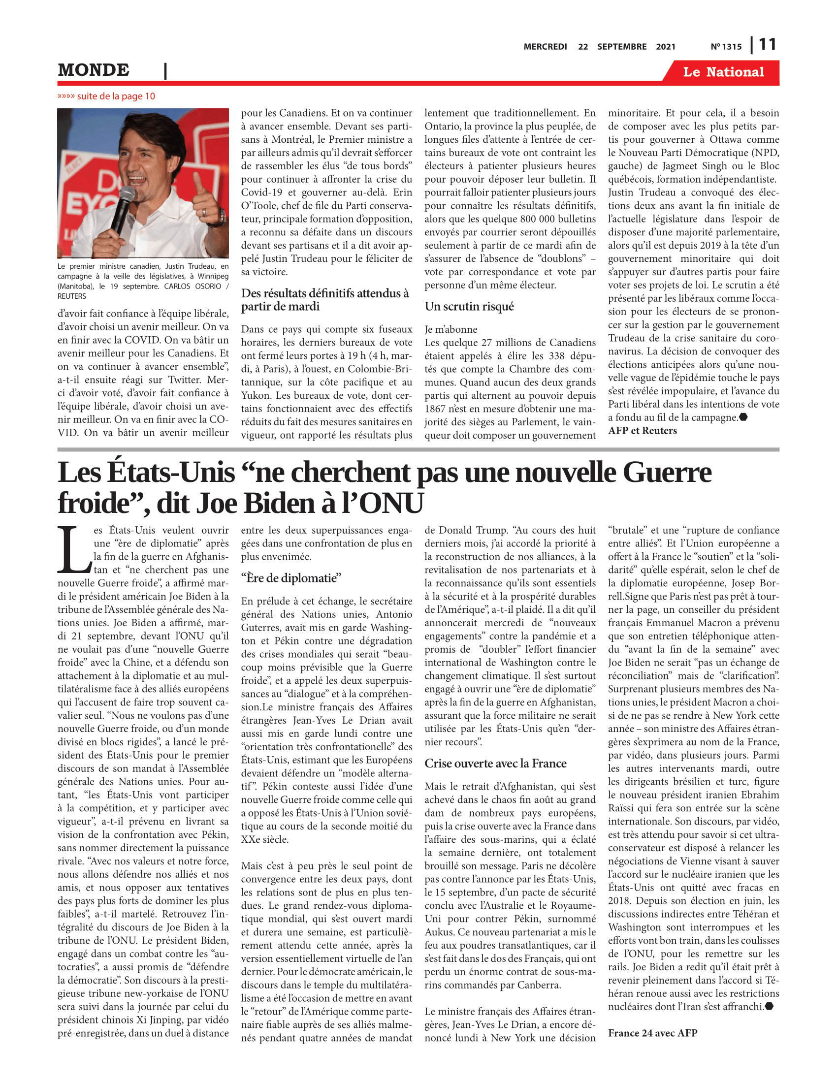 Page 11 de l'édition 1315
