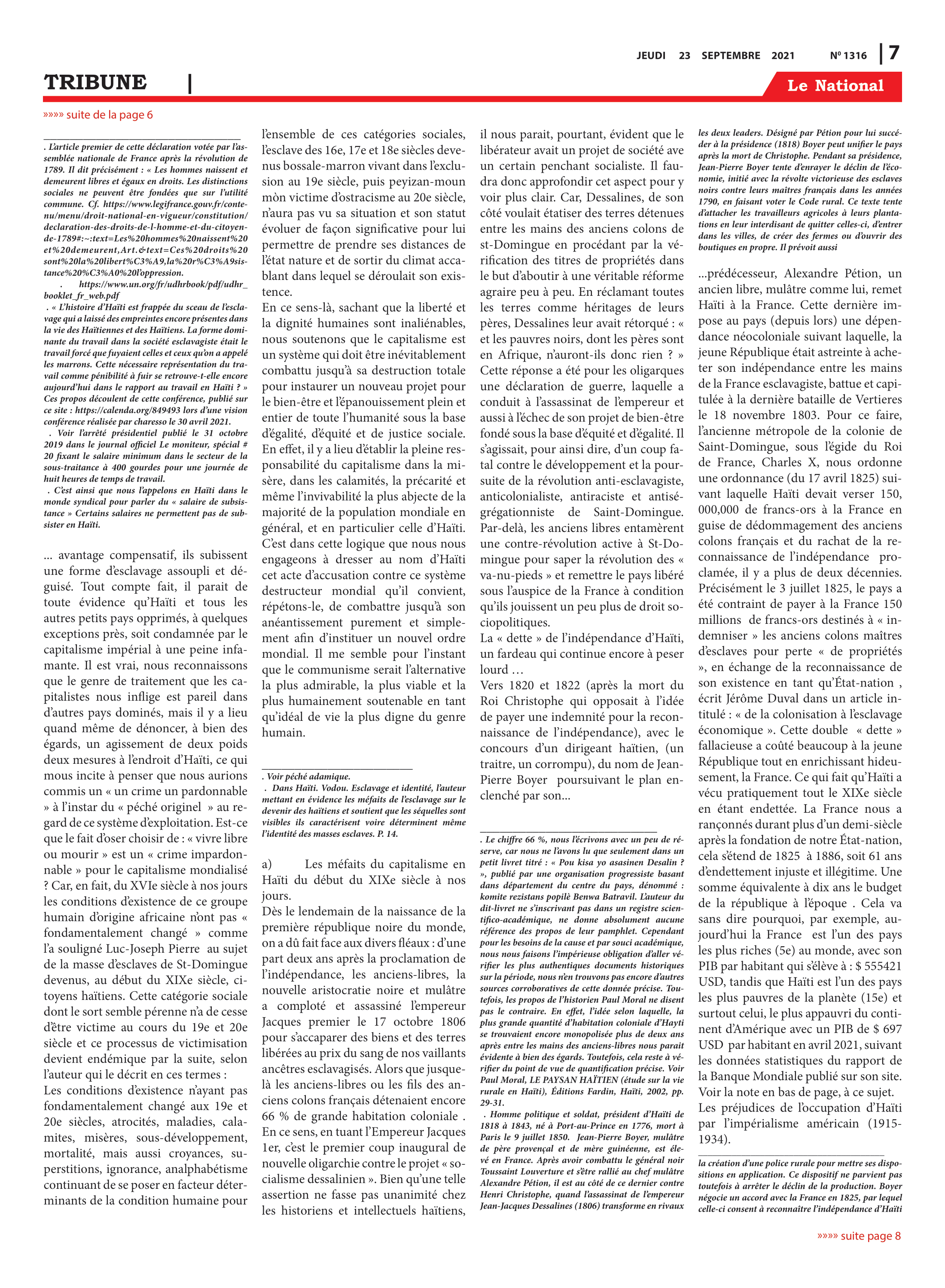 Page 7 de l'édition 1316
