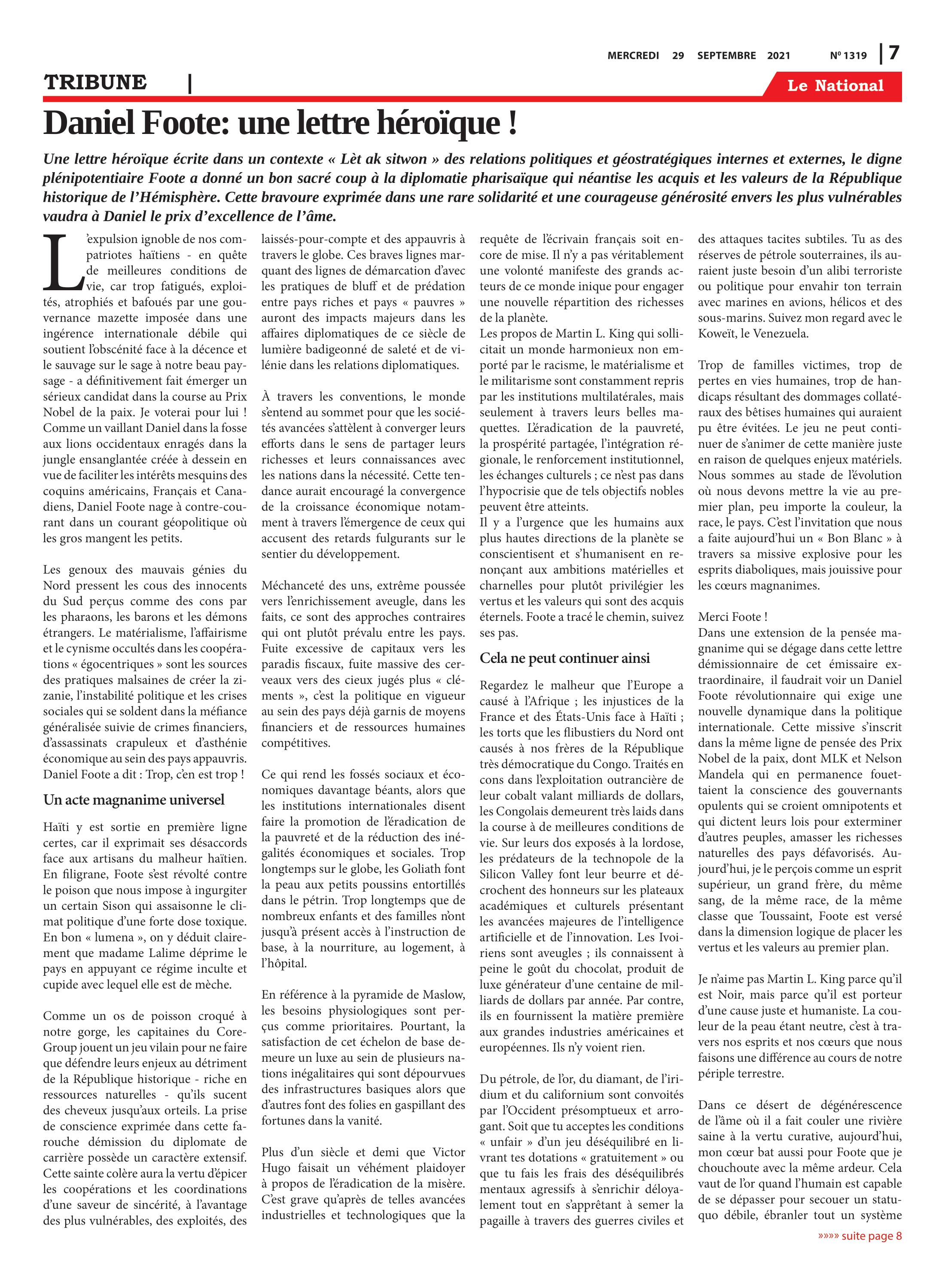 Page 7 de l'édition 1319
