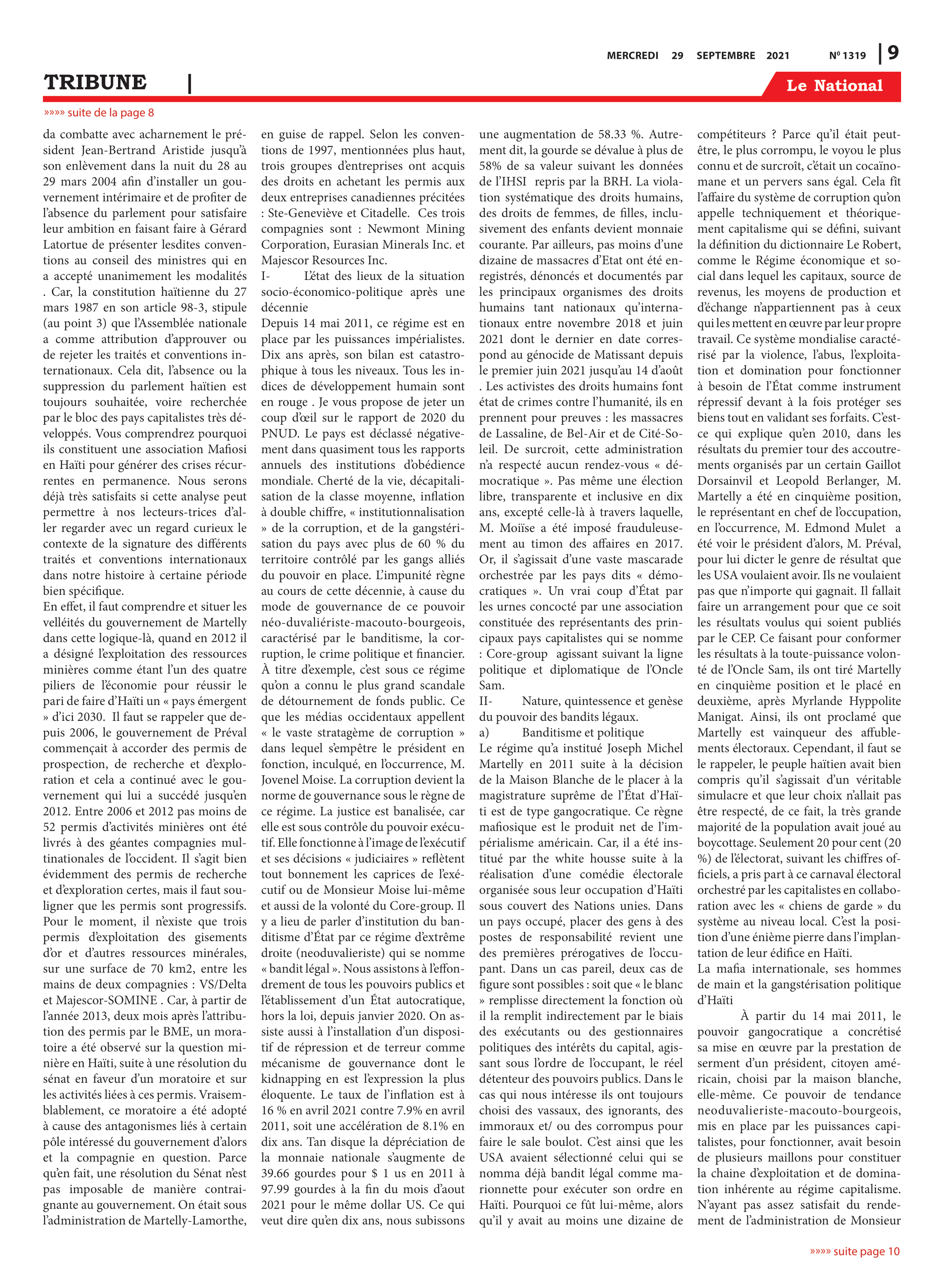Page 9 de l'édition 1319