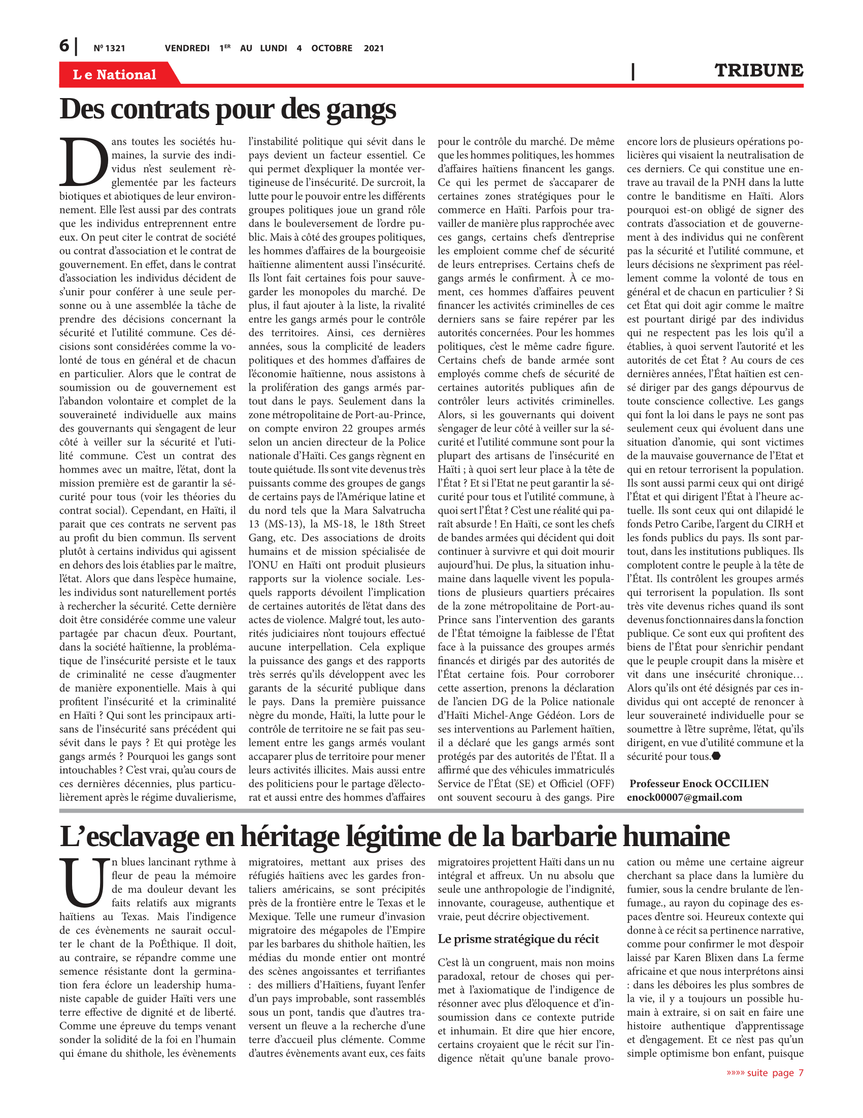 Page 6 de l'édition 1321