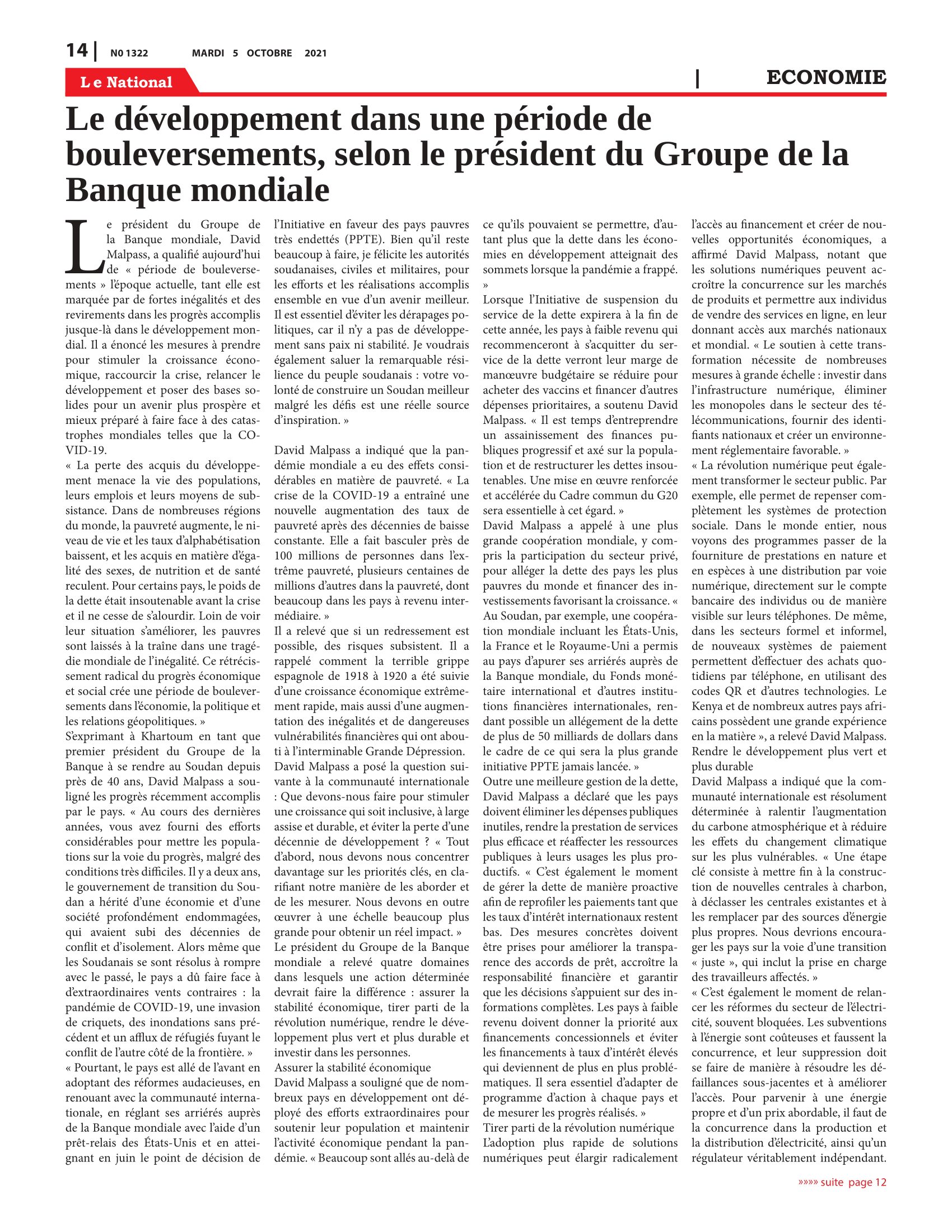 Page 14 de l'édition 1322