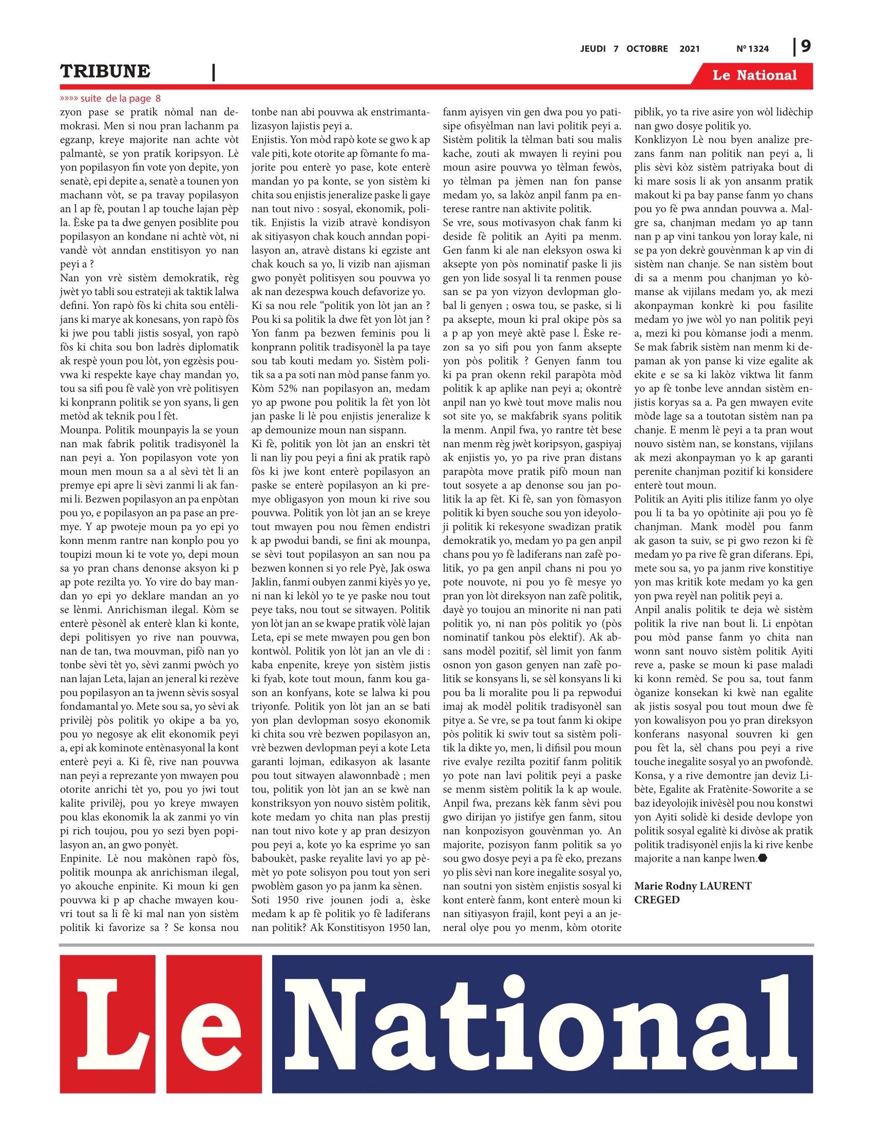 Page 9 de l'édition 1324