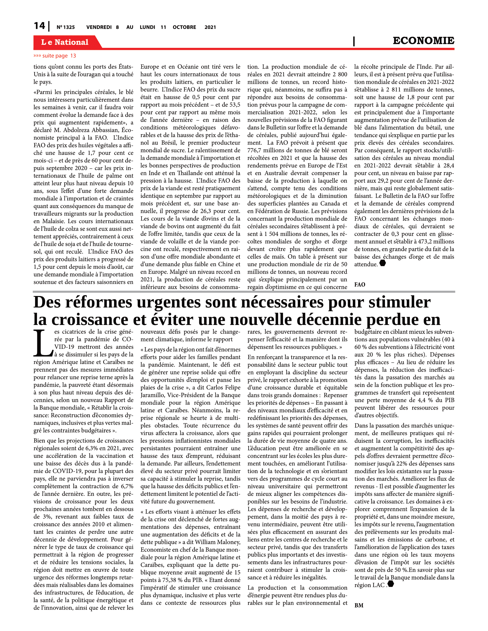 Page 14 de l'édition 1325