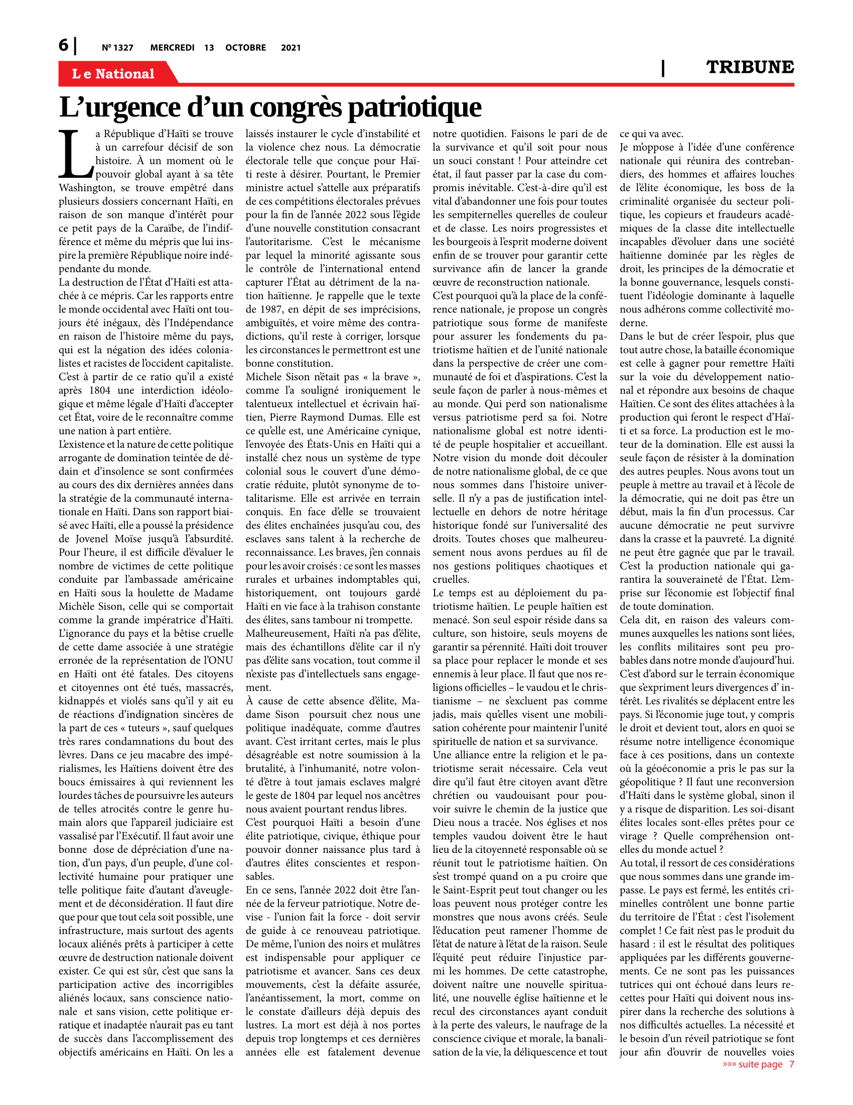 Page 6 de l'édition 1327