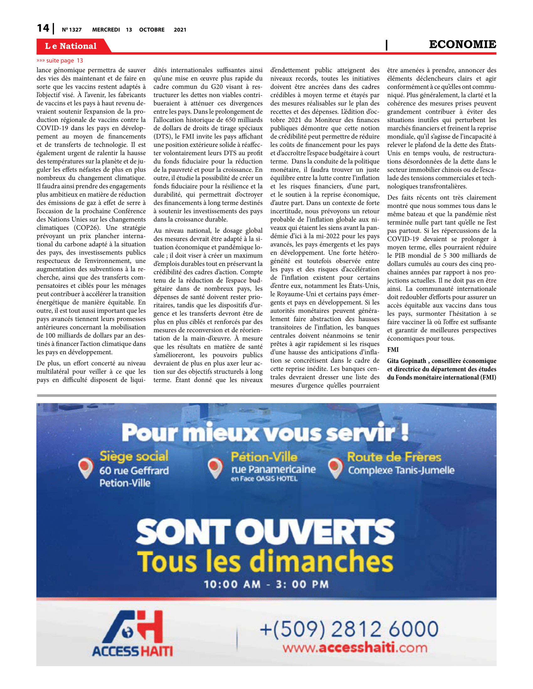 Page 14 de l'édition 1327