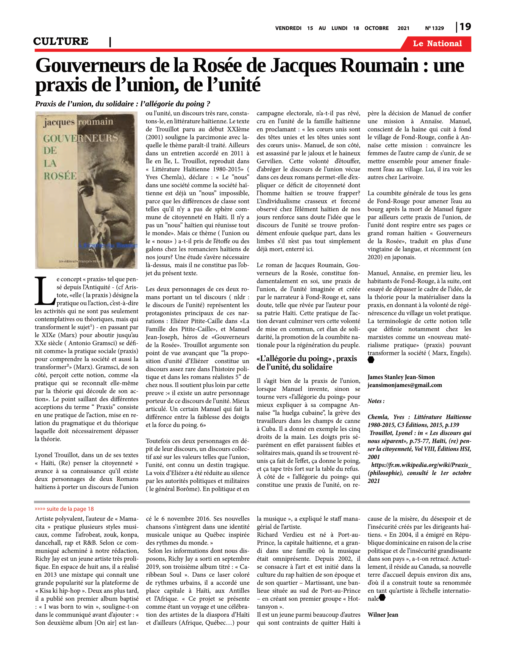 Page 19 de l'édition 1329